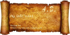 Ay Dániel névjegykártya